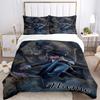Custom Name Wednesday Girl Bedding 3 Piece Set HD Print Duvet Cover Pillowcases for Teens Adult Bedroom Decoration