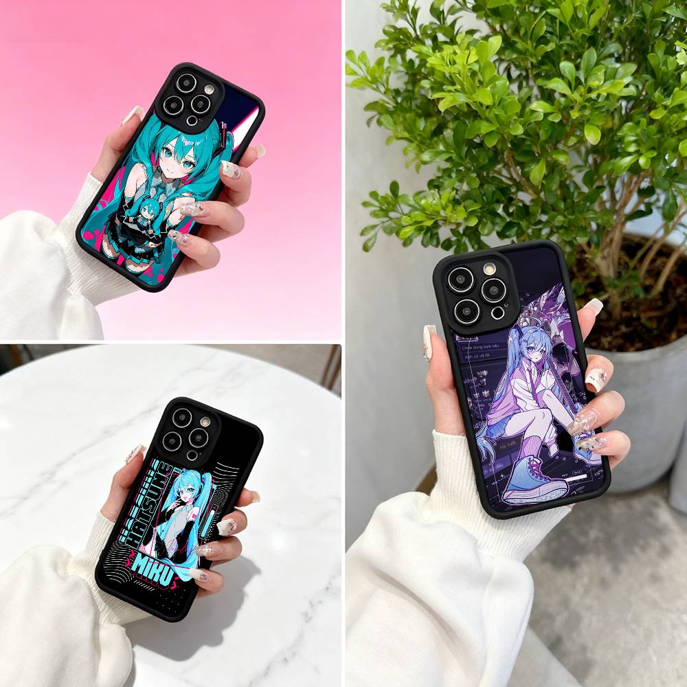H-Hatsune M-Miku Аниме Силиконовый Мягкий Чехол Для Телефона Для IPhone 17 Pro Max 16 Pro 15 14 13 12 11 17 Air 16E Plus Мягкий Чехол