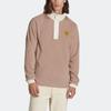 Adidas Originals Trefoil Wh Snap Fleece Crewneck Sweatshirt With Monochrome Logo Men Tops Brown II8485