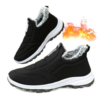 Теплая обувь, Зимняя женская обувь с плюшем и толстыми ботинками, Короткие ботинки большого размера, Обувь унисекс