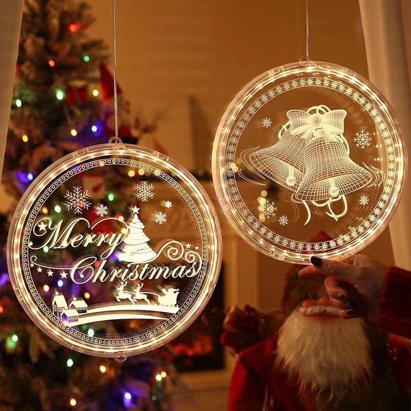 Christmas LED Neon String Lights 3D Alphabet Suction Cup Wall Decor Colorful Room Atmosphere Lighting For Home Party Holiday