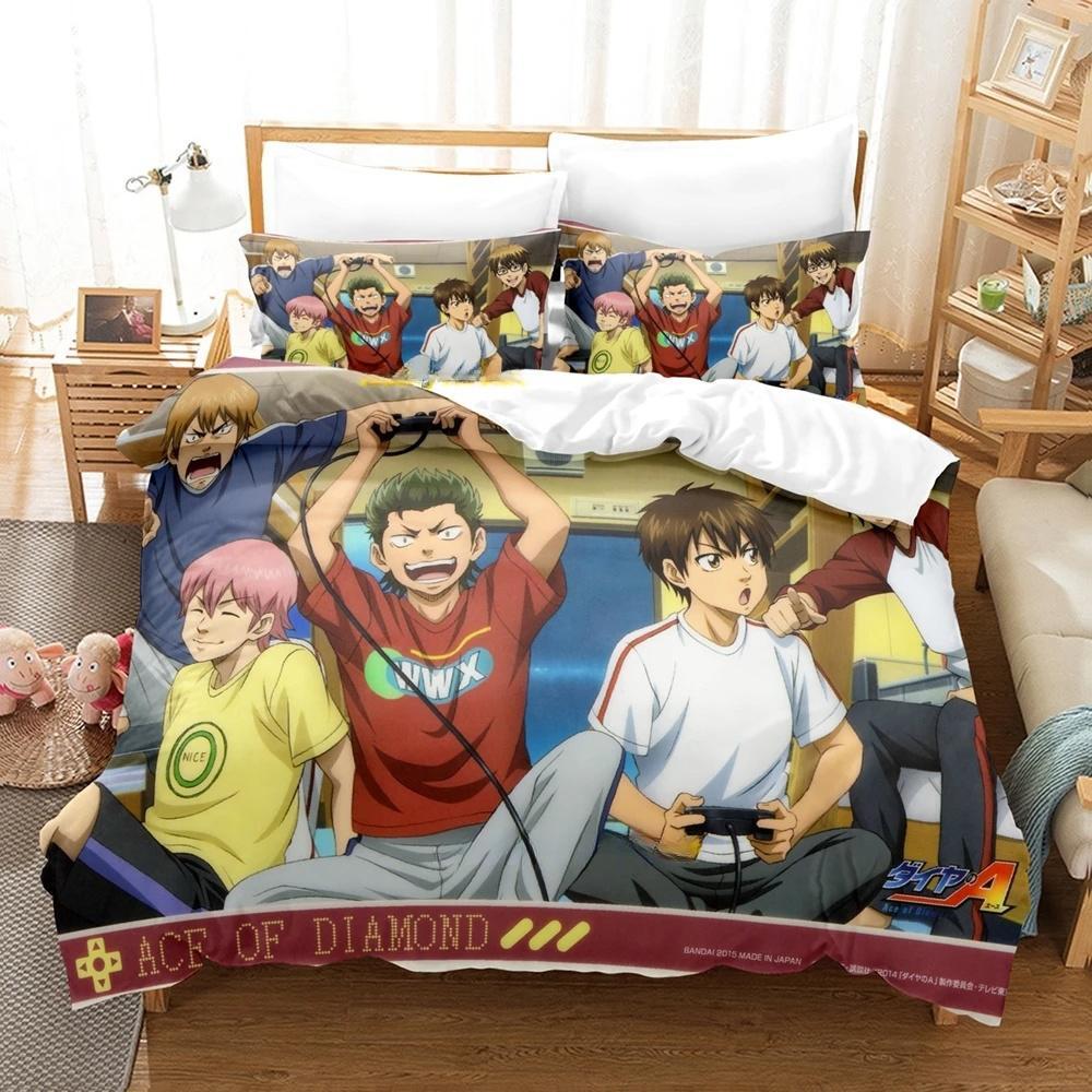 3d Print  Ace Of Diamond 2_3pcs Bedding Set Boys Girls Twin Queen Size Duvet Cover Pillowcase Bed Kids Adult Home Textiles