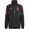 Дождевая куртка Arsenal Condivo 22 Дизайн в стиле Color Block Полоска Повседневная Удобная Куртка с Длинным Рукавом Мужская Куртка Черный HC1254
