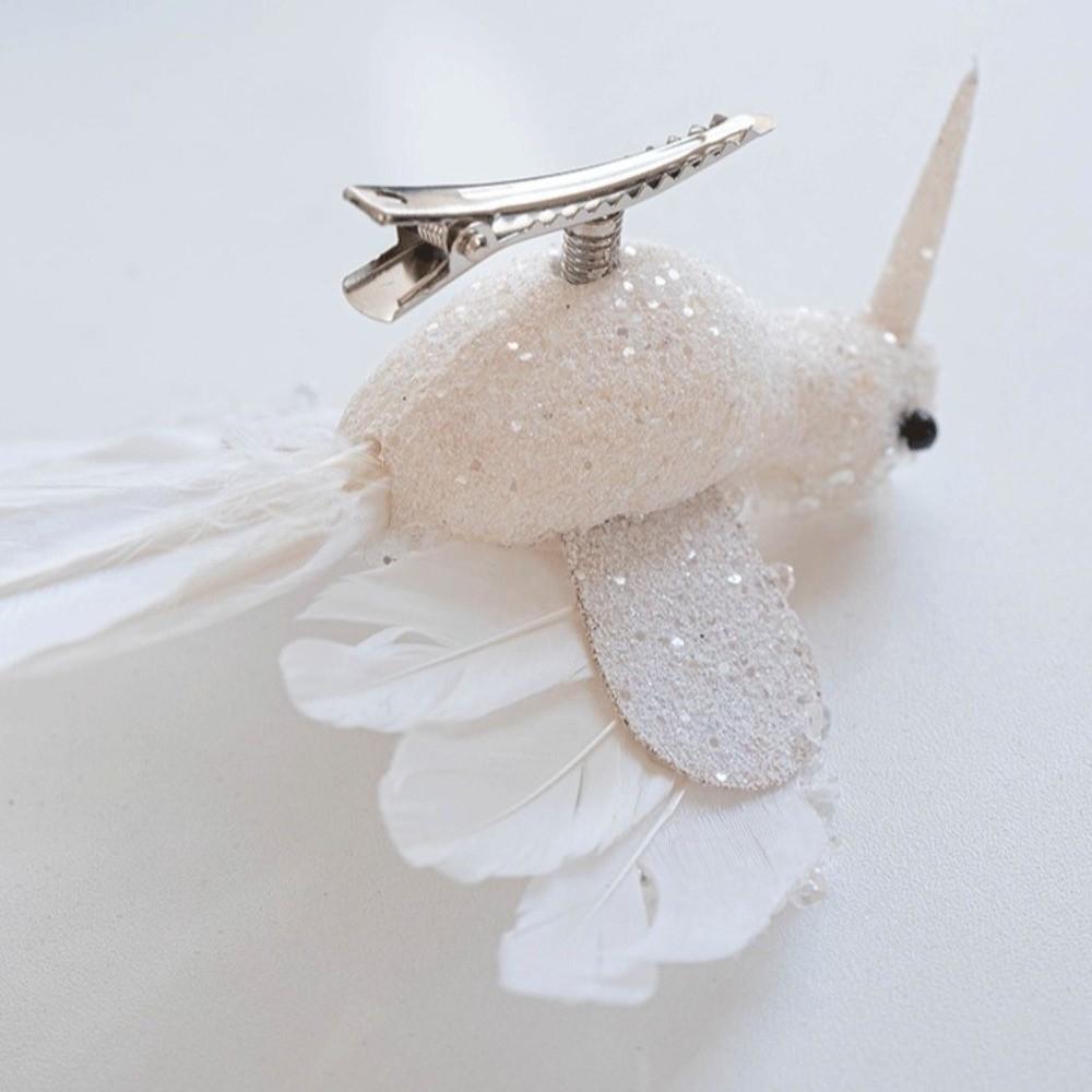 2pcs Realistic Christmas Foam Bird Glitter Artificial Birds Pendants Christmas Tree Decor