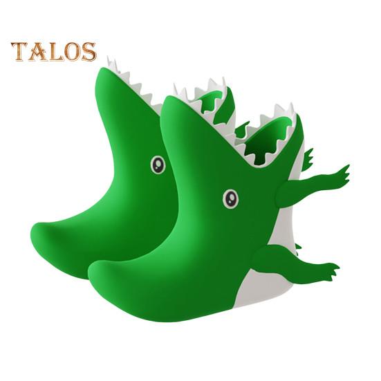 1 пара детских резиновых сапог в форме акулы и динозавра, водонепроницаемая обувь для малышей с нескользящей подошвой для мальчиков и девочек, походов и кемпинга