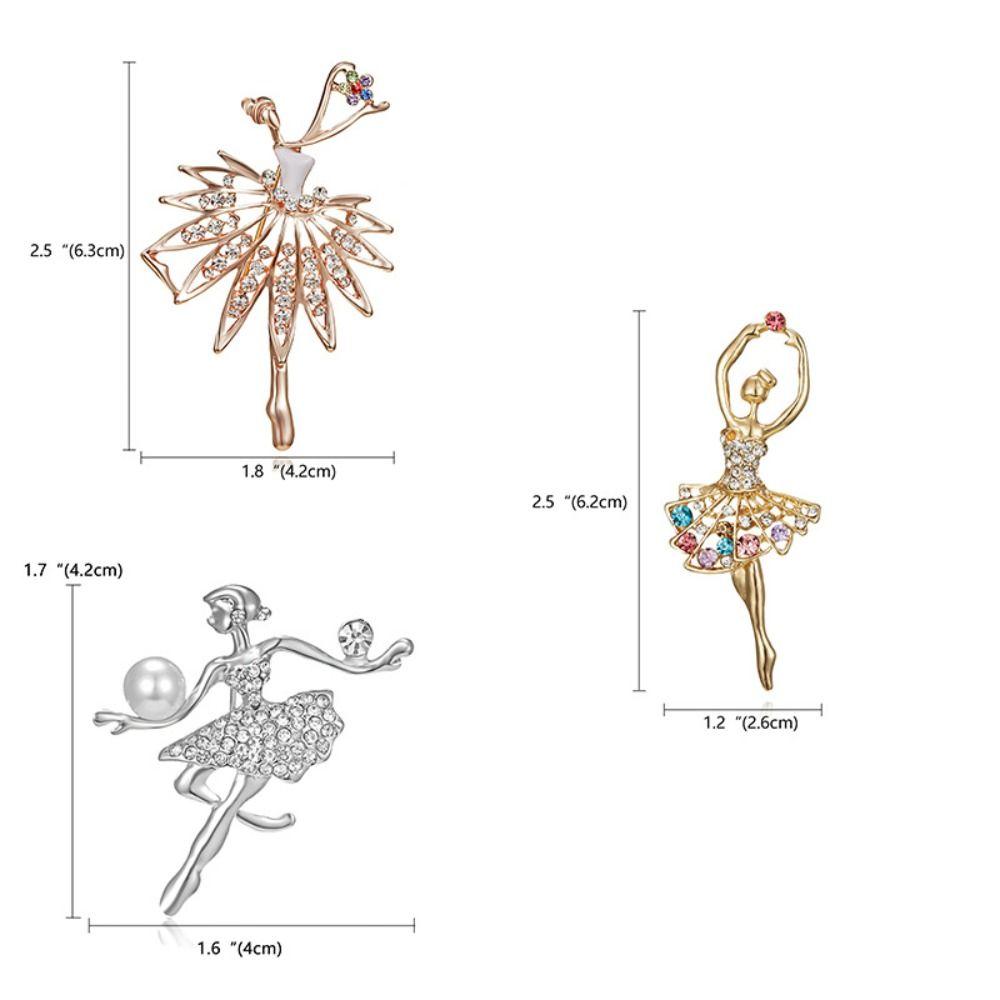 Роскошная брошь в форме танцующей девушки в корейском стиле, со стразами, аксессуары для костюма, хрустальная брошь