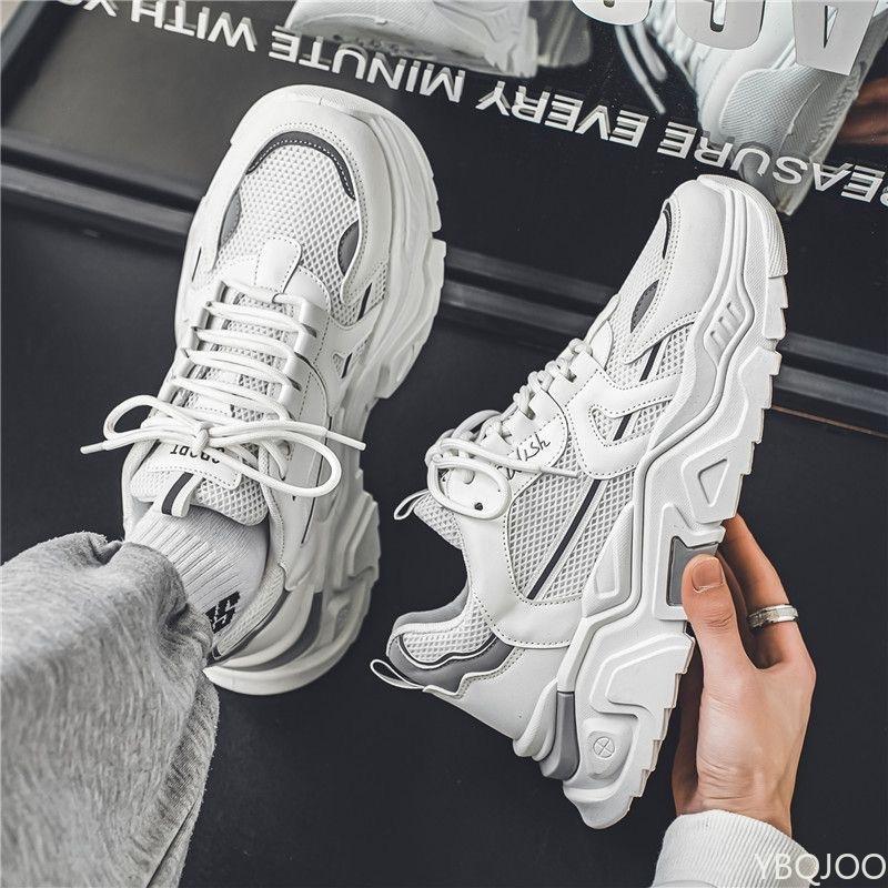Мужская обувь лето дышащая новая трендовая универсальная спортивная обувь Модные повседневные кроссовки на толстой подошве, увеличивающие рост