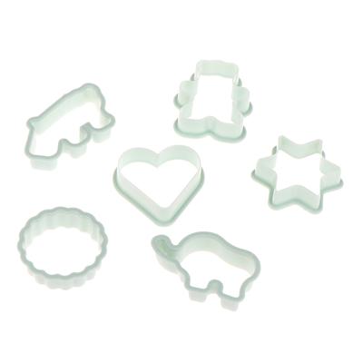 6шт/набор сэндвич-суши формочки для печенья в форме животных пластиковая форма для печенья и печенья