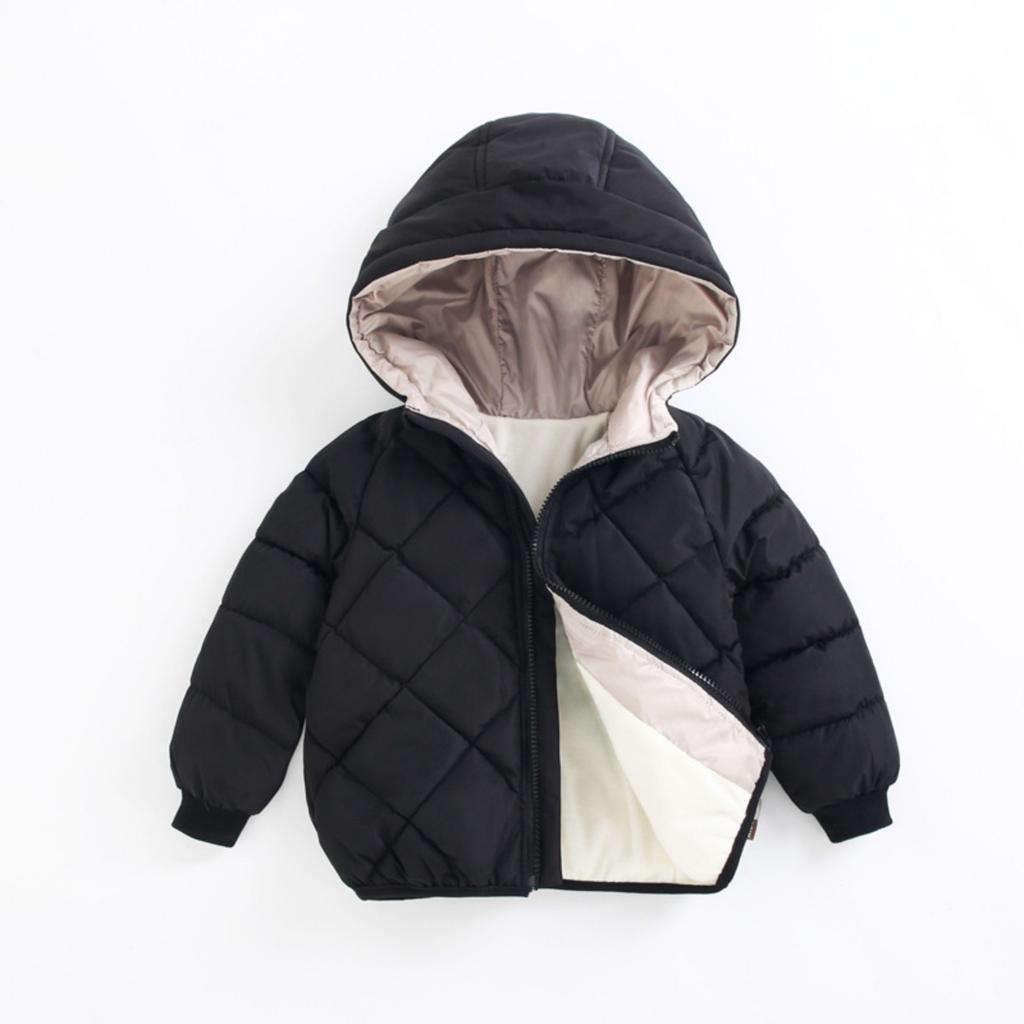Children's Baby Down Cotton Jacket Plus Velvet Warm Cotton Jacket
