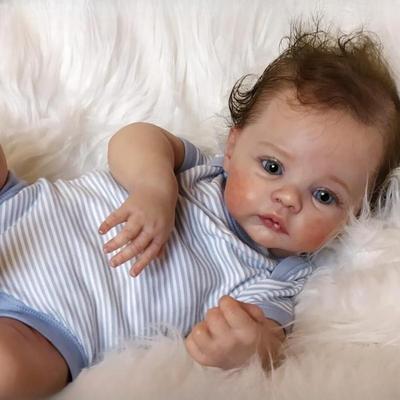 Реалистичная 49 см, полностью силиконовая модель тела, кукла Reborn, милый луг, 3D кожа, нежная окрашенная кукла для новорожденного мальчика, игрушка для девочки, детские подарки на день рождения