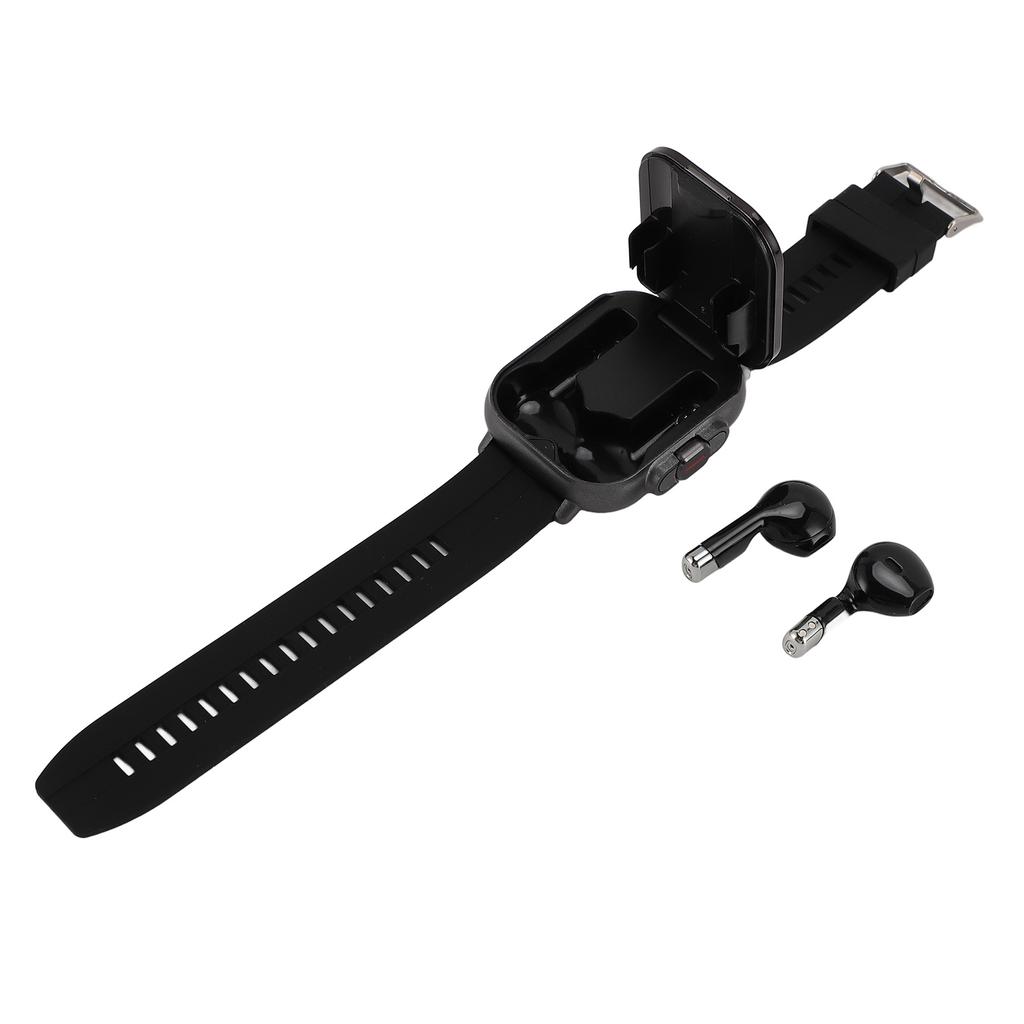 Умные часы с наушниками 2,01-дюймовый экран силиконовый ремешок умные часы беспроводная гарнитура фитнес-трекер