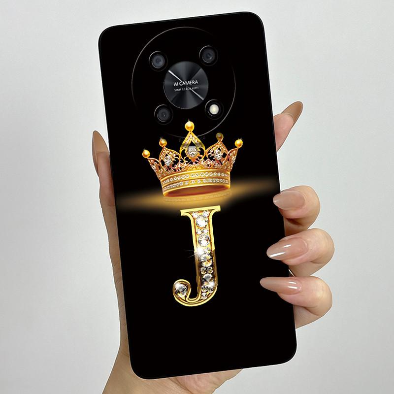 Для Huawei Nova Y90 (CTR-LX2) / Nova Y91 (STG-LX1) Модный Чехол для Телефона с Инициалами для Пары, Мягкий Силиконовый TPU Защитный Чехол