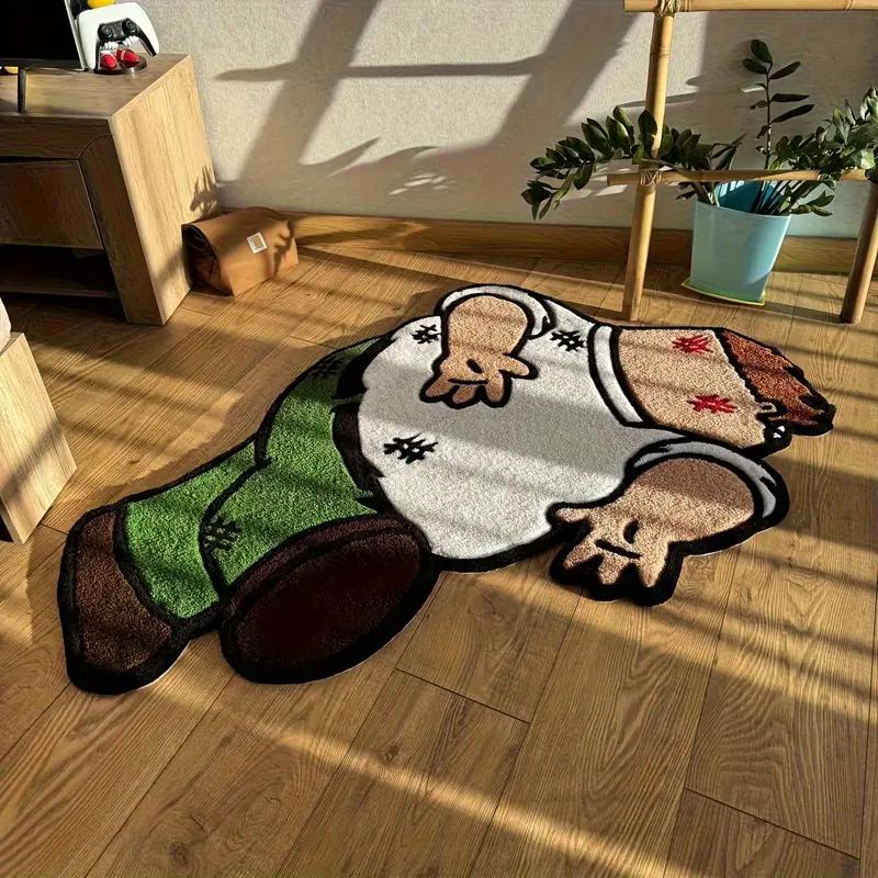 Cartoon Characters Pattern Rug Irregular Bedroom Carpet Soft Fluffy Plush Bedside Carpets Home Decoration Non-slip Floor Mat