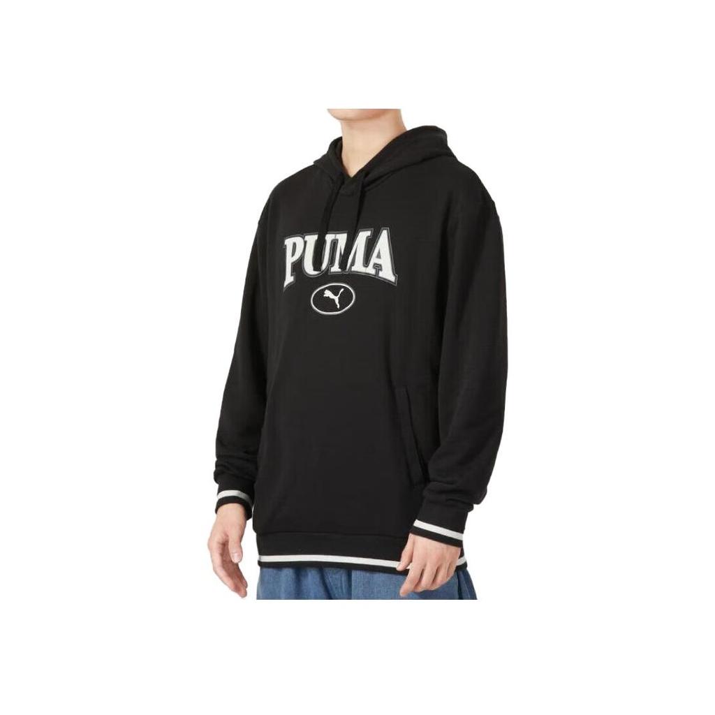 Puma Letter Print Casual Sports Hooded Breathable Pullover Sweatshirt Men Sweatshirt Black 678419-01