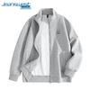 Jeanswest Men's Heavy Cotton Stand-Collar Zip-Up Jacket