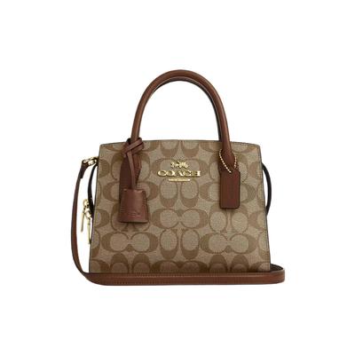Сумка-тоут Andrea Carryall 22 Большой вместимости Классическая Монограмма Покрытый Канвас и Гладкая Кожа Женская сумка-тоут Хаки CP083-IME74