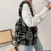 Зимние клетчатые женские плюшевые сумки через плечо Винтажные леопардовые женские меховые сумки Большая женская сумка-тоут из искусственной овечьей шерсти