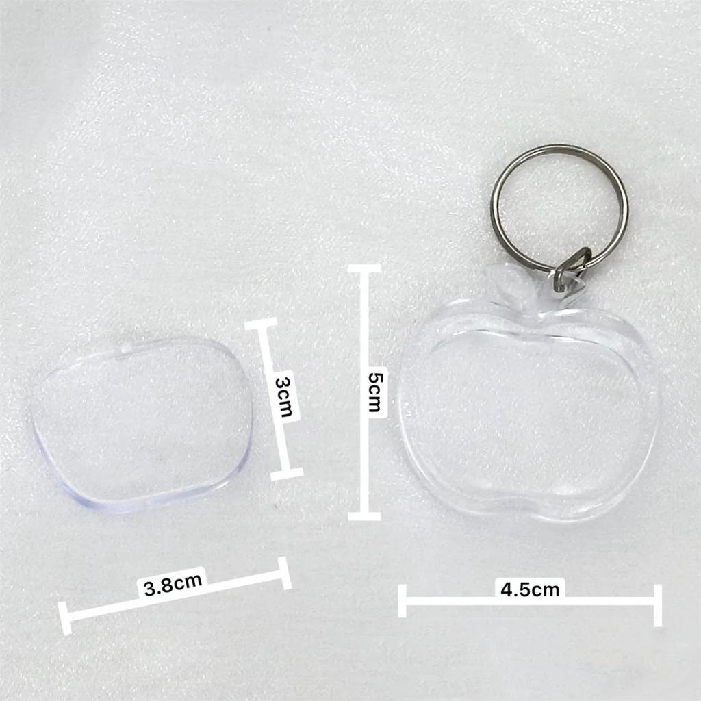 1Pc INS Simple Transparent Acrylic 1-inch Photo Frame Korean Kpop Idol 1-inch Photocard Protective Display Key Chain Bag Pendant