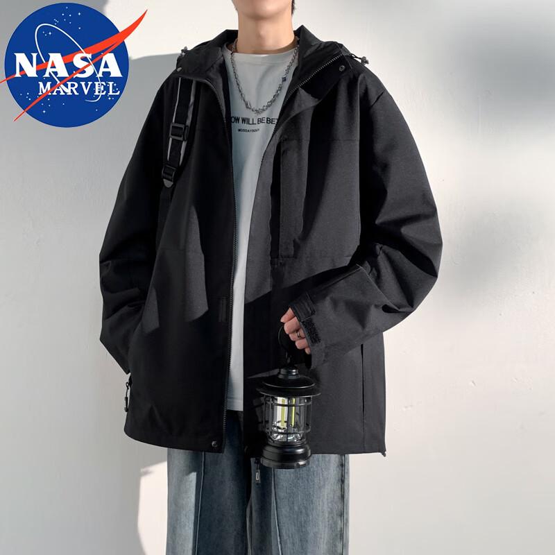 NASA MARVEL Men's Hooded Windbreaker Jacket