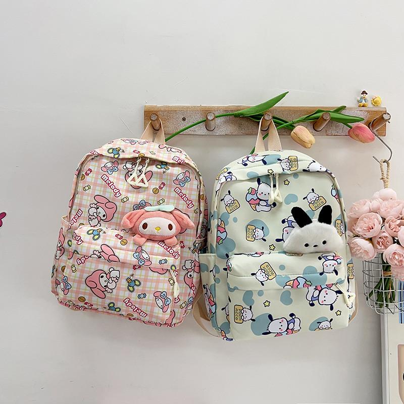 Adorable Cartoon Nylon Children's Backpack With Breathable Lightweight Design For School