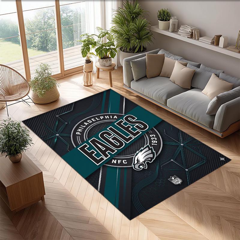 Кристально-бархатный ковер Philadelphia Eagles Мягкий Анти?Нескользящий коврик для пола, удобный ковер для декора гостиной, спальни в доме