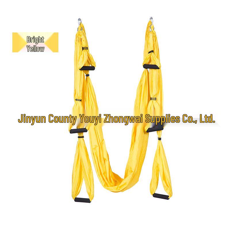 Гамак для воздушной йоги с 6 ручками - Неэластичный нейлон для студийной инверсионной фитнес-тренировки