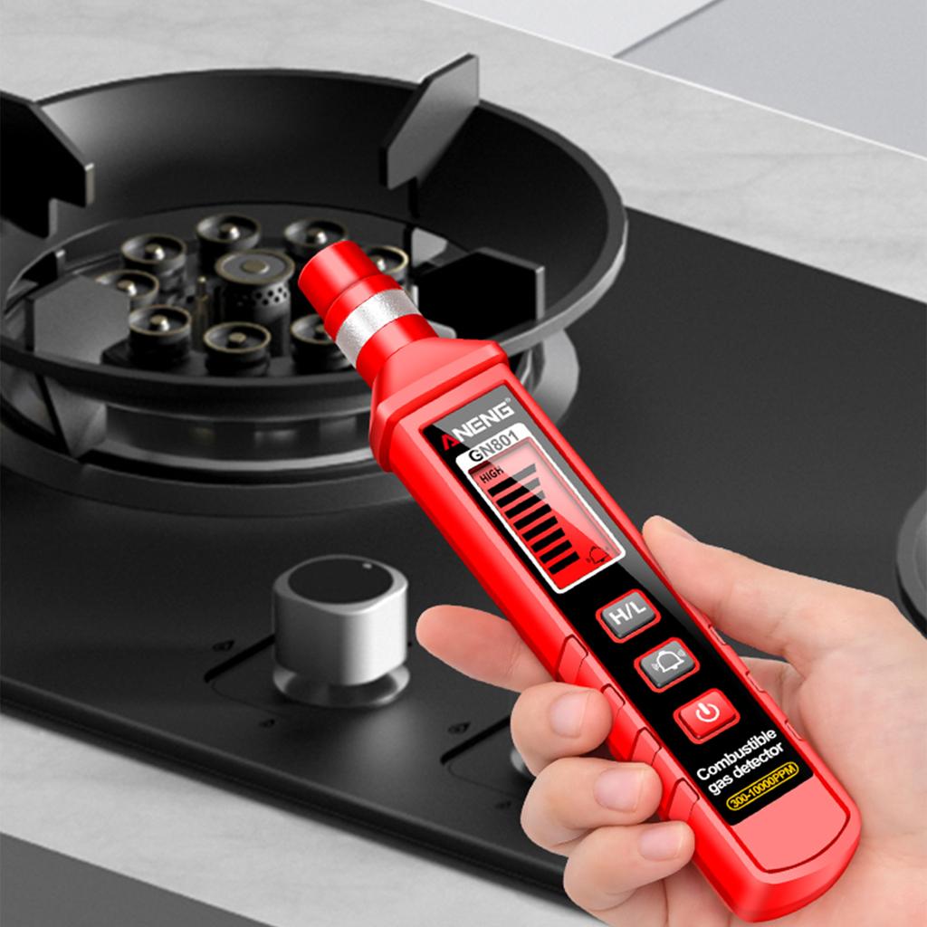 ANENG GN801 Газочувствительный полупроводниковый детектор 300 ~ 10000 PPM Анализатор утечки газа Измеритель горючих газов