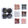 6cm Christmas Balls Set Flocking Shatterproof Xmas Tree Pendants DIY Crafts Christmas Hanging Balls Home Xmas Decor