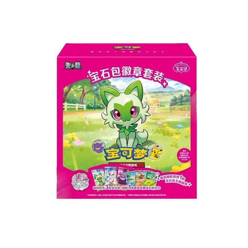 Оригинальный набор значков Gem Pack сумка Gem Bag VOL.3 2 1PTCG Альбом для карт Scarlet and Violet Торговая сумка Коробка Карты Китайские Карты Игрушки Подарок