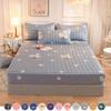 3pc Soft Cotton Bedding Sheet Mattress Cover Quilted Bedspread Elastic Sheet Fitting Sheet Mattress Cover Pillowcase