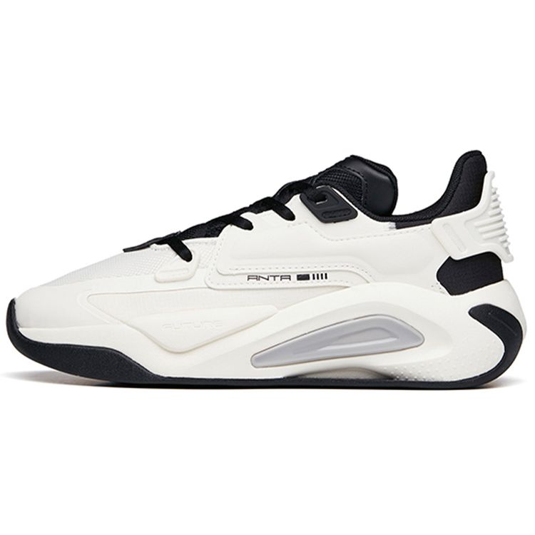 Anta Lifestyle Series Ultra Body Non-Slip Wear-Resistant Low-Top Sneakers Women Sneakers White Black 122118083S-1