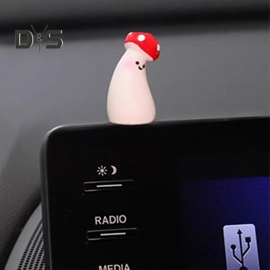 7 шт. грибовидный автомобильный приборный щиток, зеркало заднего вида, фигурка гриба, украшение для автомобиля, милые аксессуары для салона автомобиля