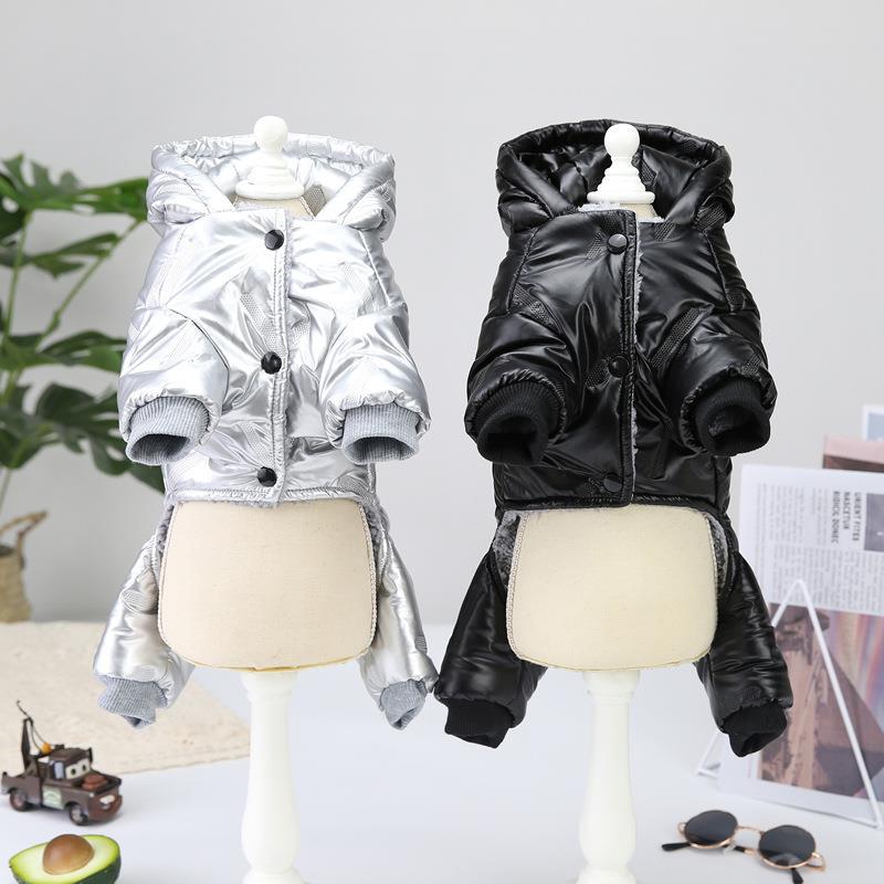 Зимняя теплая одежда для собак, утепленный комбинезон для щенков, пальто для маленьких и средних собак, кошек, хлопковая куртка для домашних животных, костюм французского бульдога чихуахуа