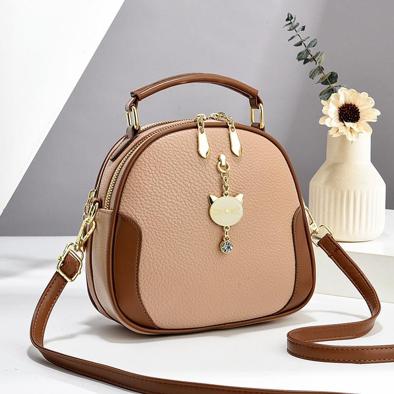 Trendy Korean Style Shell Bag For Women Stylish Cat Print Crossbody Purse
