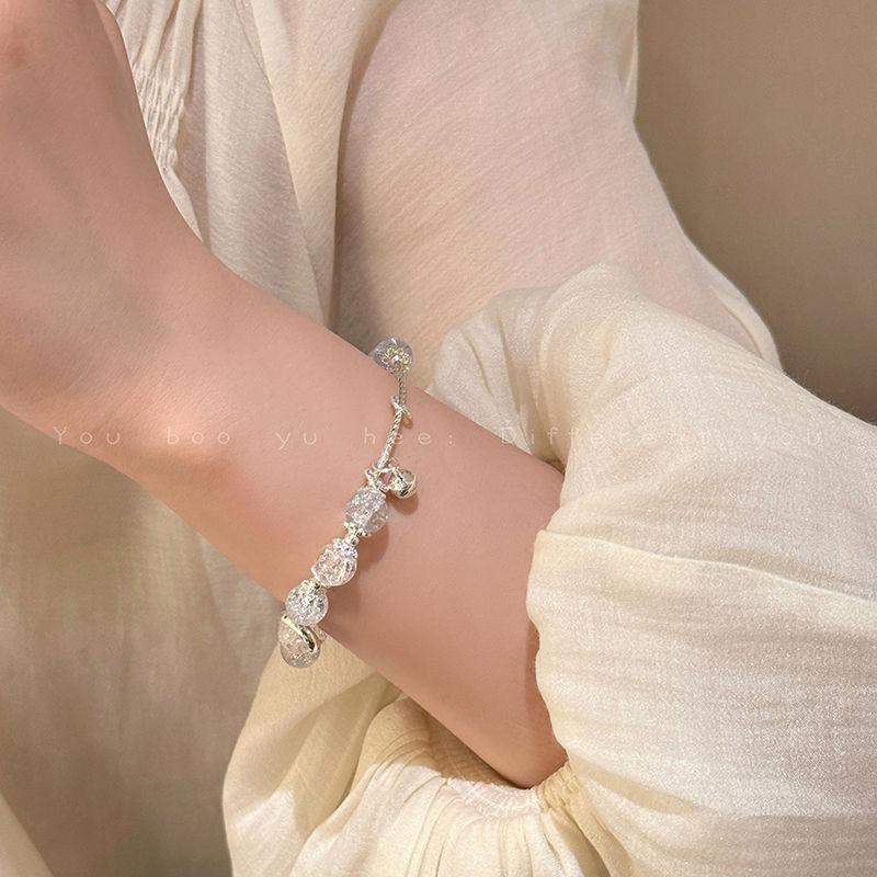 Корейский сладкий браслет из бусин с подвеской в виде бабочки, браслет из бисера, браслет с подвесками, ювелирные изделия для девочек, аксессуары для вечеринок