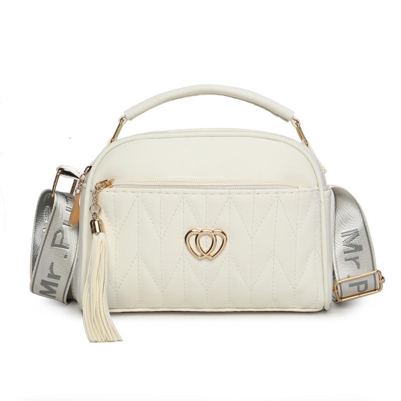 Autumn and winter new women's bags fashionable multi-layer shoulder bags women's messenger fringed double love versatile commuter handbags