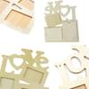 Family Art 3 In 1 Love  Rahmen Heart Shape Picture Holder Wooden Photo Frame
