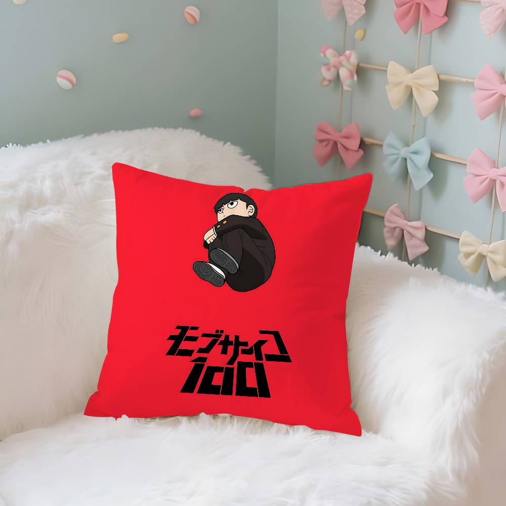 Anime MmOBPSYCHO Kawaii Throw Pillow Covers Pattern Cushion Cover Suitable For Sofa Bedroom Car Pillow Cover