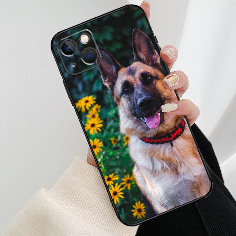 Чехол для телефона с изображением немецкой овчарки для iPhone 17 Pro Max 16 15 11 13 12 14 Pro Max mini 15 16 Plus 16e 17 Air Cover