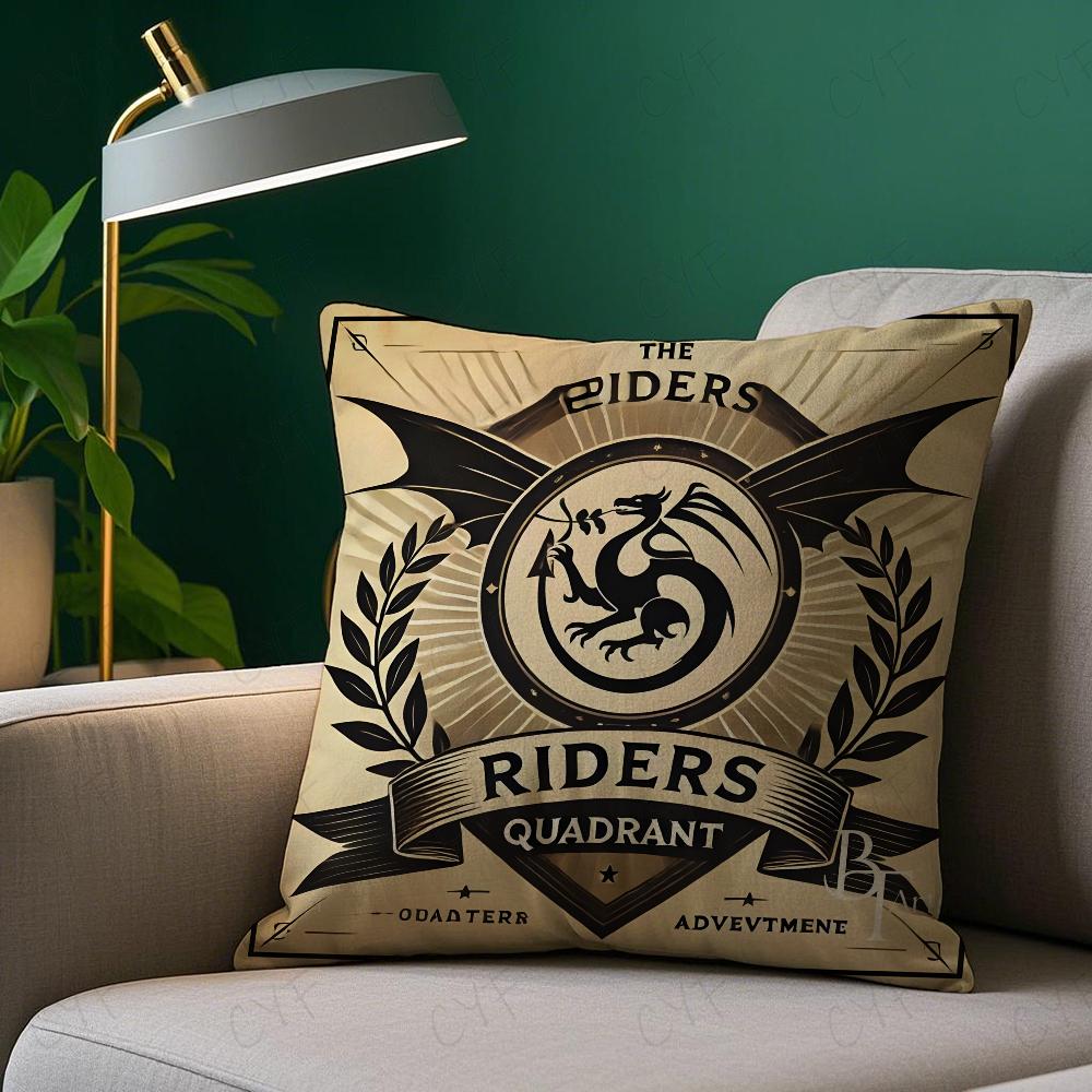 F-Четвертый W-Wing Дракон Наволочка Наволочка Клещестойкая Подушка Невидимая молния Шелковистый короткий плюш Чехол для диванной подушки