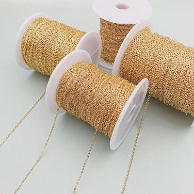 1 м 18-каратного позолоченного медного ожерелья в форме буквы О/браслет DIY ювелирные аксессуары