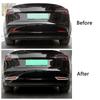 Для Tesla Model 3 задняя противотуманная фара противотуманная фара кольцевая рамка крышка отделка черный углеродное волокно серебристый цвет