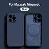 Original Magnetic Liquid Silicone Phone Cases For iPhone 16 15 14 13 12 11 Pro Max Magsafe Case Wireless Charge Shockproof Cover
