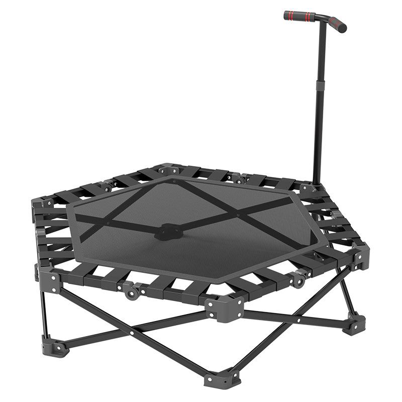 42'' Indoor Trampoline 450lbs Max Load Rebounder Exercise Trampoline with Adjustable T-Bar Handle for Adults Kid Home Garden Gym