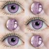 2 шт. Пражские фиолетовые контактные линзы для цветного макияжа глаз, годовое использование, 14,2 мм, мягкие линзы, косметика