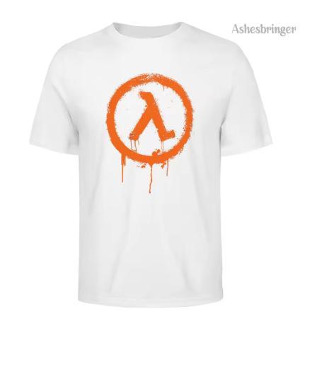 Men's Crew Neck Half-Life Graphic Print T-Shirt Street Casual Style Men's and Women's Top