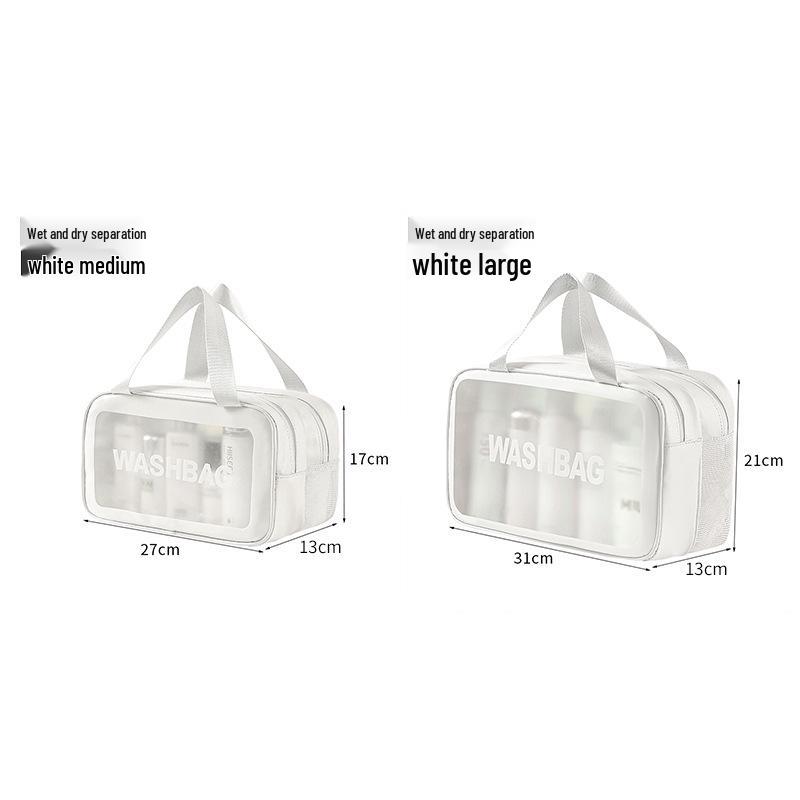 Водонепроницаемая ПУ косметичка - Портативная, Большая вместимость, Видимое хранение для косметики