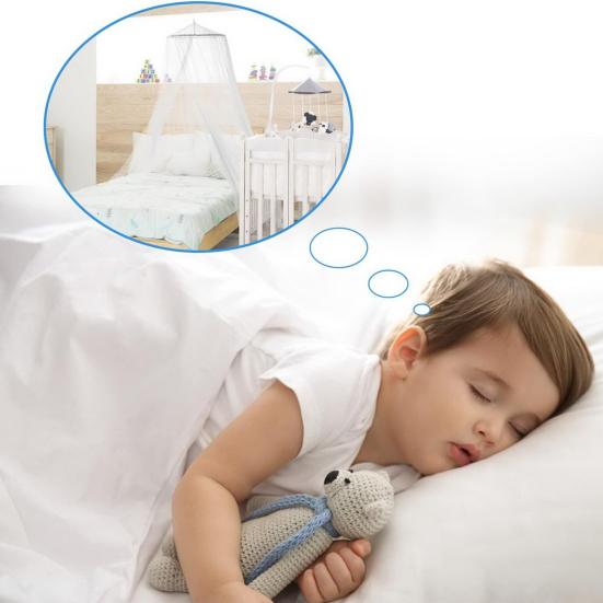 Одностворчатая москитная сетка для кровати, балдахин, однотонный дизайн, хорошая воздухопроницаемость, простая установка