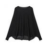 European and American style, new women's clothing, fashionable, versatile, cross-border comfortable black flat needle knitted sweater