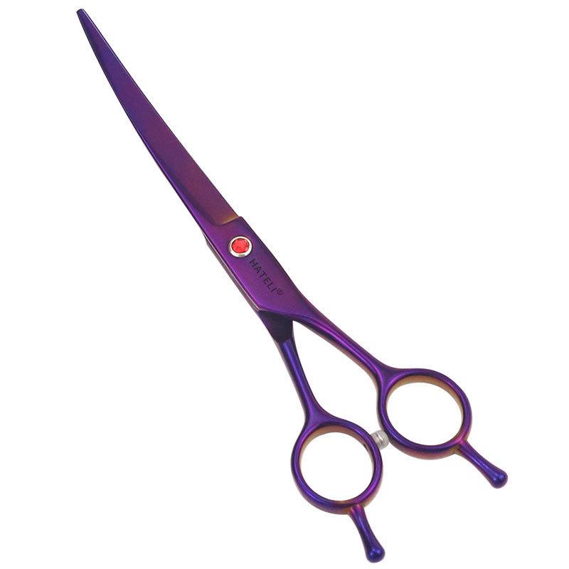 7.0 inch Professional Pet Grooming Scissors Fishbone Teeth Straight/Curved Thinning Scissor for Dogs Pet Groomer Tools Products